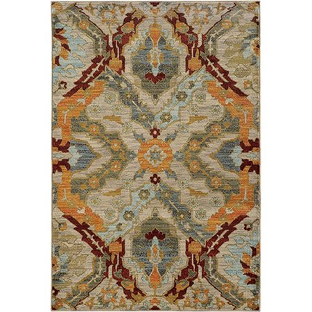 SPHINX BY ORIENTAL WEAVERS Oriental Weavers Sedona 6357A 6x9 Rectangle - Beige/ Orange-Nylon/PolyP S6357A200290ST